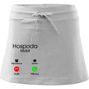 Dámská sukně Hospoda volá - Sportovní sukně - two in one - XS ( Bílá )