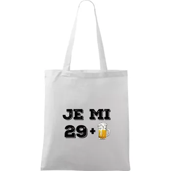 Nákupní taška Je mi 30 pivo - Taška bavlněná - 42 x 38 cm ( Bílá )