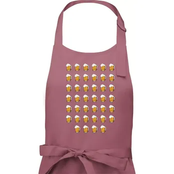 Kuchyňská zástěra Narozeniny - 40x pivo - Pánská zástěra na vaření - Univerzální velikost ( Starorůžová )