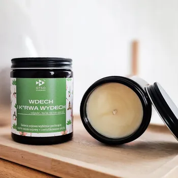 Svíčka Sójová vonná svíčka zelený čaj Otso Handmade