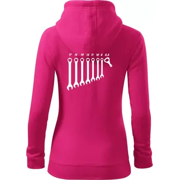 Dámská mikina Opravář piva - Dámská mikina trendy zipper s kapucí - XS ( Purpurová )