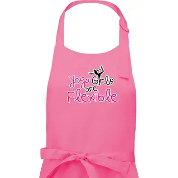 Kuchyňská zástěra Yoga Girls - Dámská zástěra na vaření - Univerzální velikost ( Růžová )