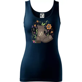 Dámské tričko Stará bota 50 - Dámské tílko - M ( Námořní modrá (velmi tmavá - téměř černá) )