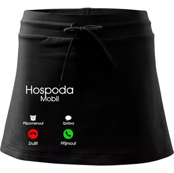 Dámská sukně Hospoda volá - Sportovní sukně - two in one - M ( Černá )