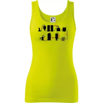 Dámské tričko Pivní cesta od výroby k výčepu - Dámské tílko - XS ( Limetková )