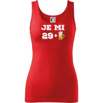 Dámské tričko Je mi 30 pivo - Dámské tílko - XL ( Červená )