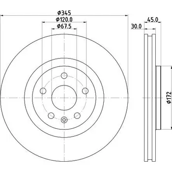 Brzdový kotouč Brzdový kotouč HELLA PAGID 8DD 355 132-621