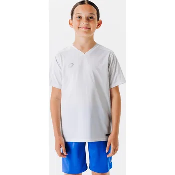 KIPSTA Dětský fotbalový dres Essential s krátkým rukávem 4-5 LET BÍLÁ