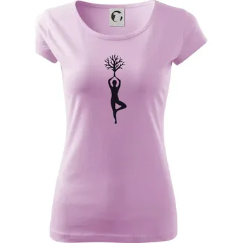 Dámské tričko Yoga strom - Dámské triko Pure - XS ( Orchid )
