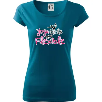 Dámské tričko Yoga Girls - Dámské triko Pure - L ( Petrolejová )