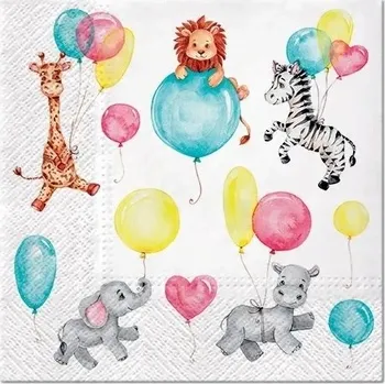 Papírový ubrousek Papírové ubrousky na jedno použití bílé narozeninové