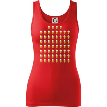 Dámské tričko Narozeniny - 60x pivo - Dámské tílko - XL ( Červená )