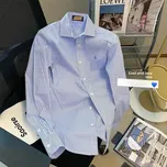 proužkovaná košile s límečkem a dlouhým rukávem Barva: Modrá, Velikost: XXS