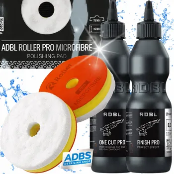 Sada ADBL One Cut Pro 0,2 l + Finish Pro 0,2 l + váleček z mikrovlákna 75 mm