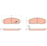 Sada brzdových destiček, kotoučová brzda LUCAS GDB3404