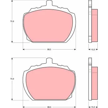Brzdová destička Sada brzdových destiček, kotoučová brzda LUCAS GDB340