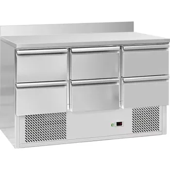 vasegastro Chladicí stůl 6 šuplíkový 136,5x70x97,6cm