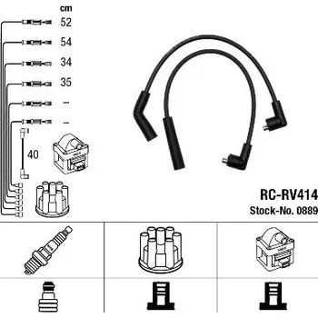 Zapalovací kabel Sada kabelů pro zapalování NGK RC-RV414