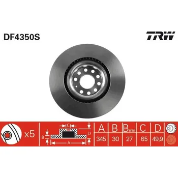 Brzdový kotouč Brzdový kotouč LUCAS DF4350S