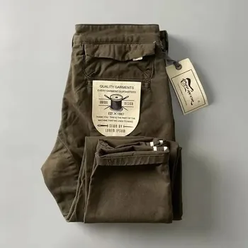 Pánské kalhoty Pánské bavlněné cargo kalhoty – volný střih Barva: Zelená, Velikost: 31