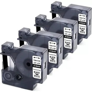 Pásek do tiskárny MarkField kompatibilní páska DYMO 18444 vinyl, 12 mm x 5,5 m, černá na bílé (MarkField kompatibilní páska DYMO 18444 vinyl, 12 mm x 5,5 m, černá na bílé)