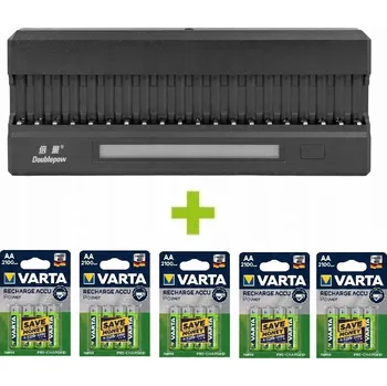 Nabíječka baterií Nabíječka baterií AA na 20 ks, s displejem a 20 ks nabíjecích baterií Varta