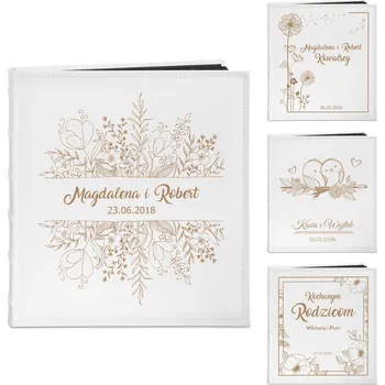 Fotoalbum Velké Svatební fotoalbum s gravírováním vložené stránky z černého Murrano