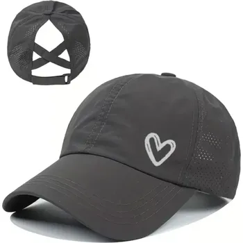 Kšiltovka Letní kšiltovka s otvorem pro culík - TMAVĚ ŠEDÁ (Značka: EDIKO)