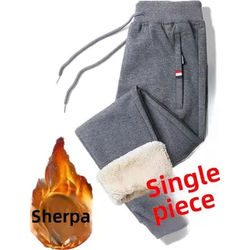 Zimní pánské tepláky s flísem ve volném střihu Velikost: 3XL, Barva (Varianta): Dark gray ankle-tied lambswool