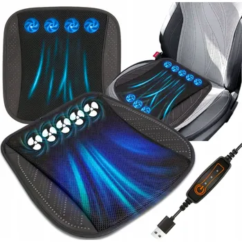 Polštář Chladicí Podložka Polštář s Ventilací na Sedadlo do Auta s USB Ventilátory