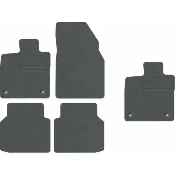 autokoberec Velurové autokoberce Edecor, sada 5 kusů