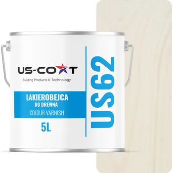 Lak na dřevo Lazurovací lak US-Coat 5 l bílý satén