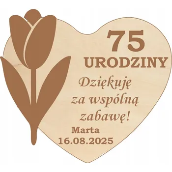 Party dekorace MAGNET S PODĚKOVÁNÍM ZA HOSTY S GRAVÍROVÁNÍM JAKO DÁREK K NAROZENINÁM DŘEVĚNÝ