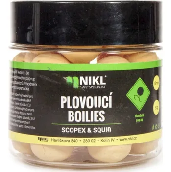 Boilies Plovoucí kuličky Scopex Sépie Squid Pink Bílá 50g 18mm Karel Nikl