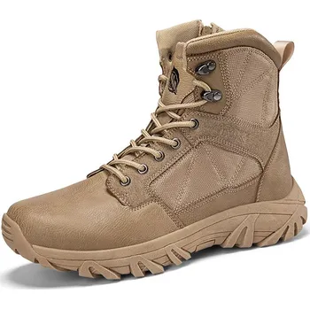 Pánská běžecká obuv Pánské outdoorové kotníkové boty na turistiku a motorku Barva: Béžová, Velikost: 41