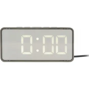 Hodiny Budík, moderní stolní hodiny do obýváku, ložnice šedé AUDAZ