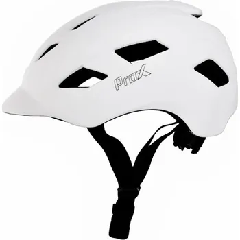 Cyklistická přilba Cyklistická helma Prox Town LED, vel L, matně bílá