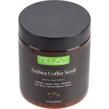 Tělový peeling MELAO 100% KÁVA HRUBOZRNNÝ TĚLOVÝ PEELING 250 ML