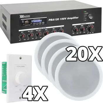 Auto Hi-Fi Power Dynamics 100V Bundle Set s 20 reproduktory a ovladači hlasitosti