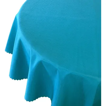 ubrus Ubrus Odolný Skvrnám Dešťové Kapky Tmavě Tyrkysový Kulatý prům. 80 cm