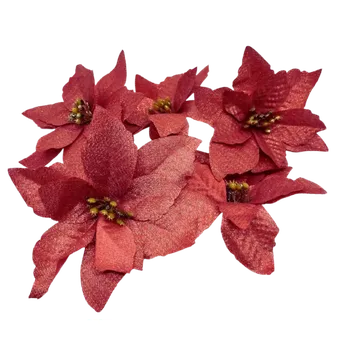 Vánoční dekorace Vánoční hvězda červená průměr 14 cm