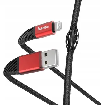 Datový kabel Kabel Hama USB - Apple Lightning 1,5 m červený
