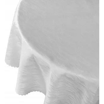 ubrus Ubrus Odolný Skvrnám Bílý Vlny Kruh prům. 80 cm kulatý