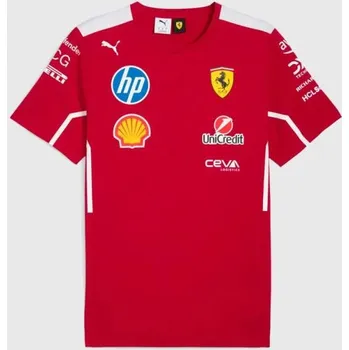 Dámské tričko Dámské týmové tričko Scuderia Ferrari F1 s logy sponzorů M