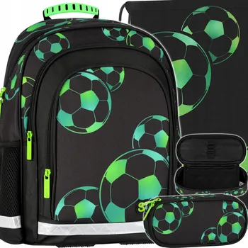 Školní batoh Vícekomorový Školní batoh Starpak černá, zelená 23 l