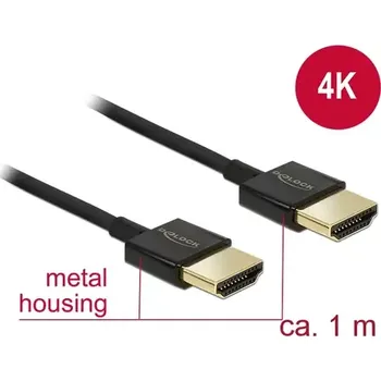 Video kabel Delock Kabel HDMI s Ethernetem - HDMI-A samec HDMI-A samec 3D 4K 1 m černá (84771-D)