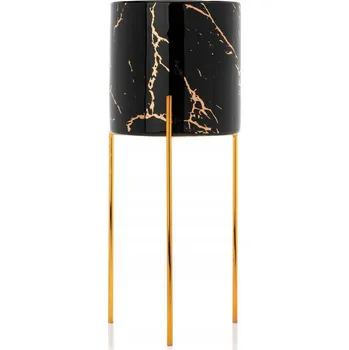 Květináč Květináč 27,5 x 11 cm, keramika, černý