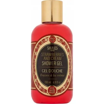 Koupelová kosmetika Sprchový gel a do koupele JAHODY SE SMETANOU - Saules + DÁRKY ZDARMA