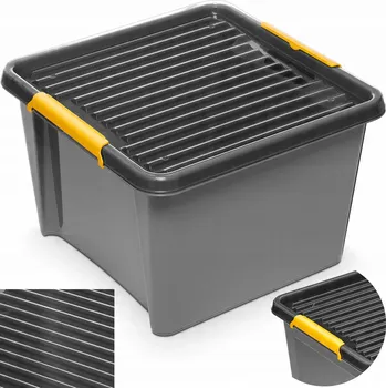 Úložný box Plastová krabička s víkem pro skladování, krabička 25 l