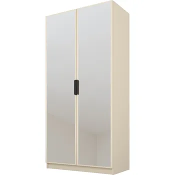 Šatní skříň Šatní Skříň CYNTHIA grafitová 100x52x200 se zrcadlem šedé barvě